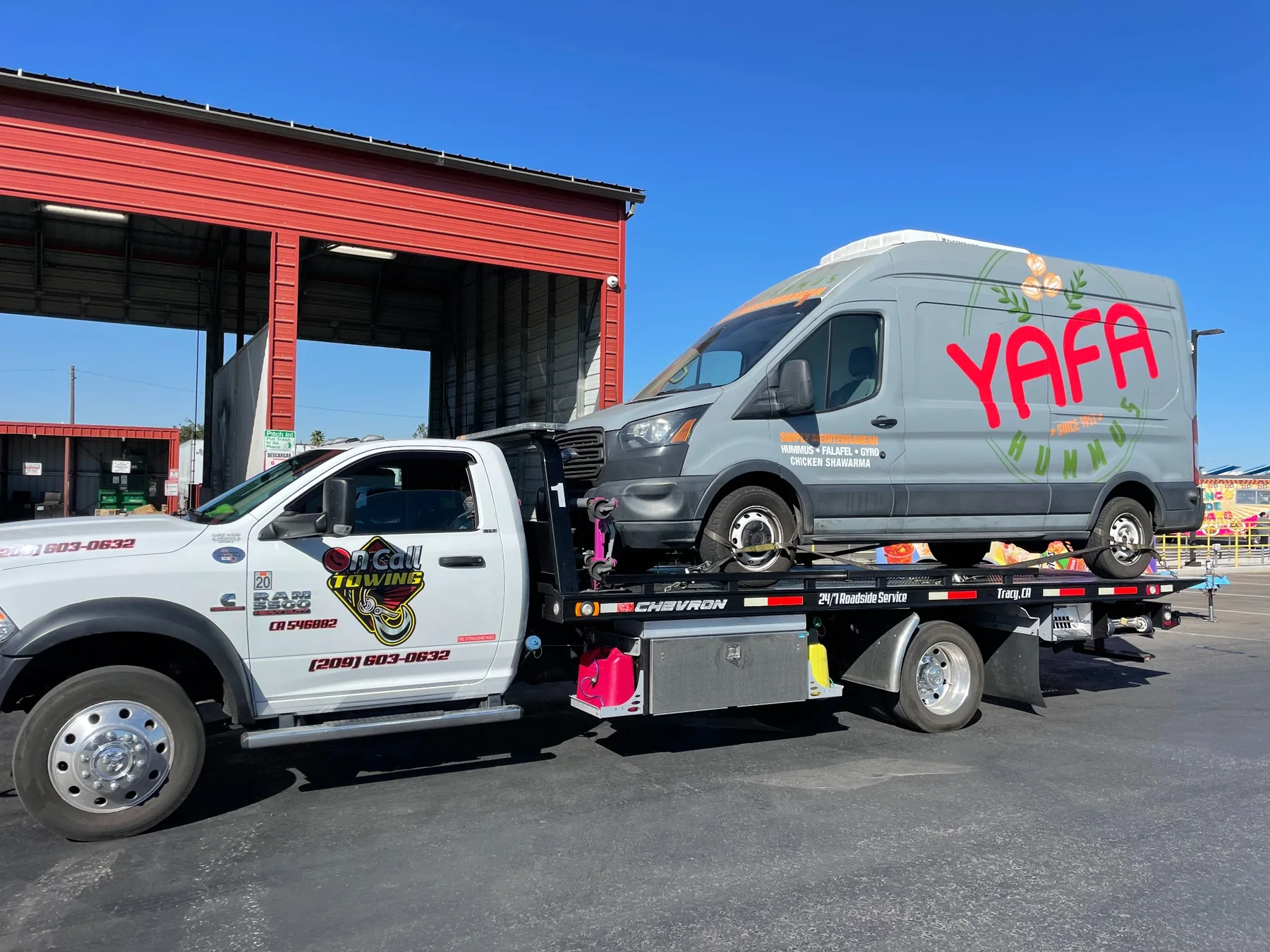 Commercial cargo van towing and fleet transport in Tracy California